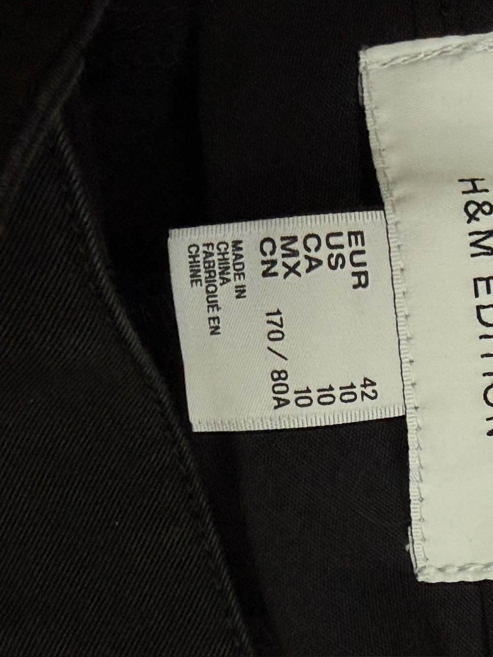 H&M Black Oversized Barrel Pants – Size 10 - Picture 6 of 7